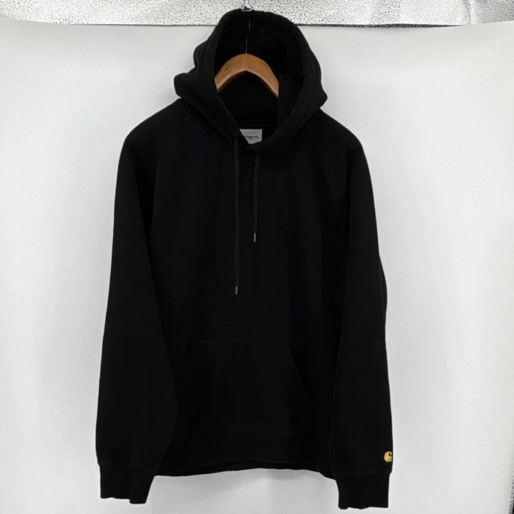Carhartt WIP Hoodie Chase Sweat Black Men L Work in Progress I026384 Streetwear